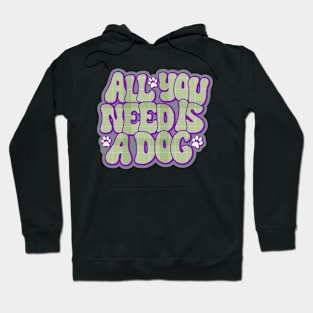 All You Need Is A Dog Plaid Text Hoodie